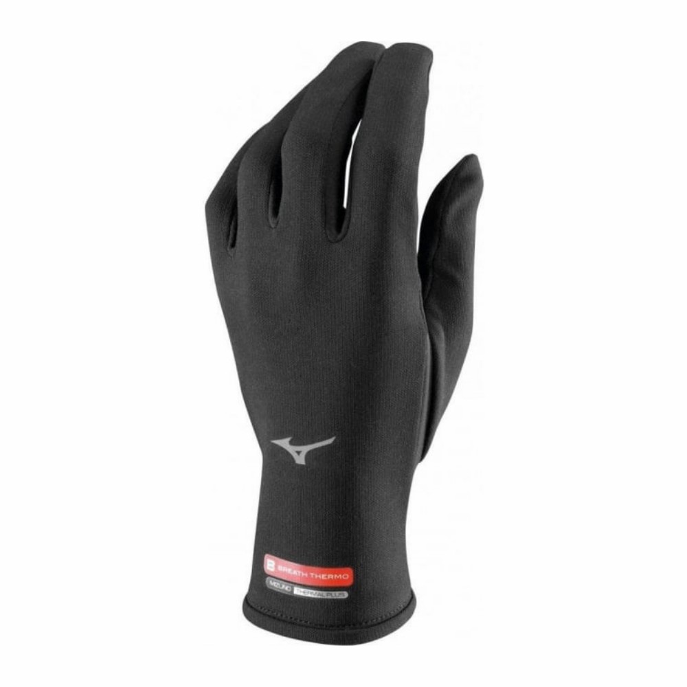 Mens Mizuno BT Running Gloves Black Philippines (EWJQPF987)